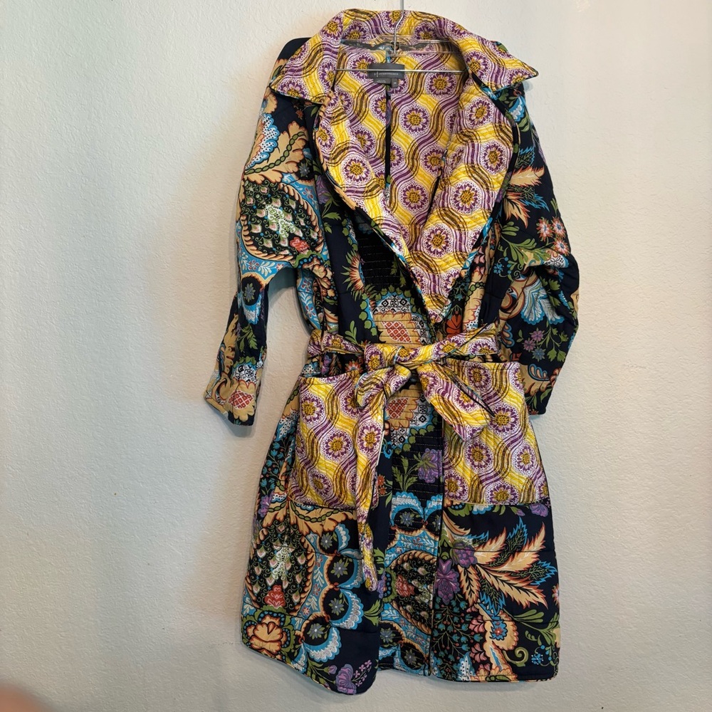 Anthropologie True PJ Quilted Robe size s/m